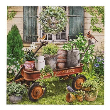 Vintage Garden Wagon Canvas Print - The Fox Decor